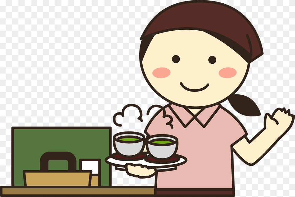 Wagashi Shop Waitress Clipart, Cutlery, People, Person, Face Png Image