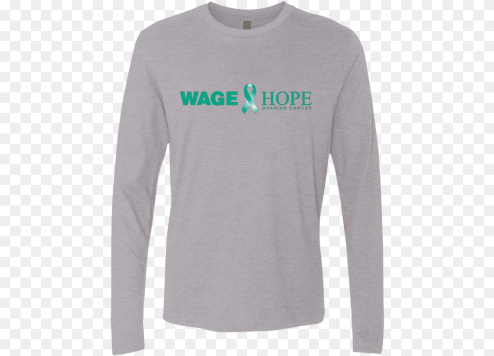 Wage Hope Ovarian Cancer Ribbon Long Sleeve Sleeve, Clothing, Long Sleeve, Shirt, T-shirt Free Png