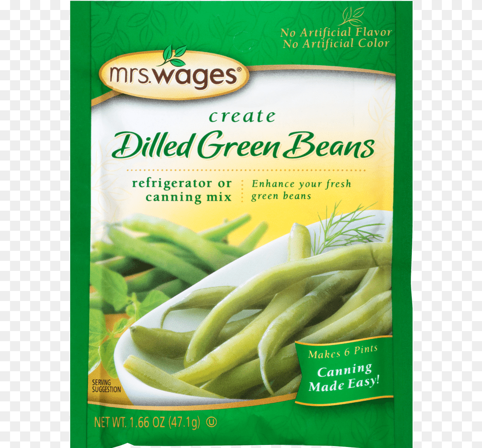 Wages Dilled Green Beans Mrs Wages Dilled Green Beans, Bean, Food, Plant, Produce Png