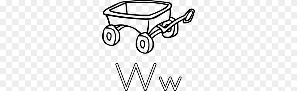 Wagon Clipart Outline, Gray Free Png