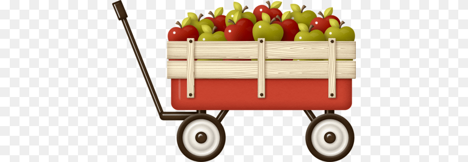 Wagon Full Of Apples Clipart Apples Scrap, Transportation, Vehicle, Beach Wagon, Carriage Free Transparent Png