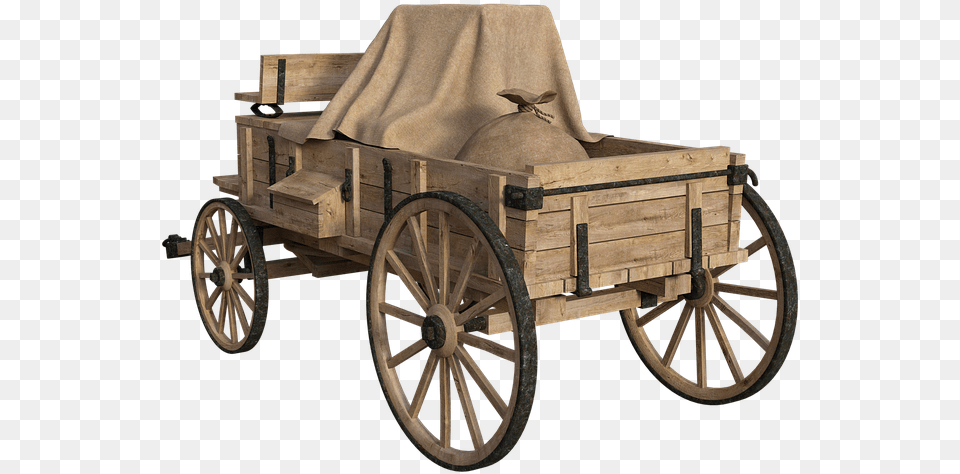 Wagon Items Covered Wheels Antique Old Horse Old Items, Machine, Transportation, Vehicle, Wheel Png Image