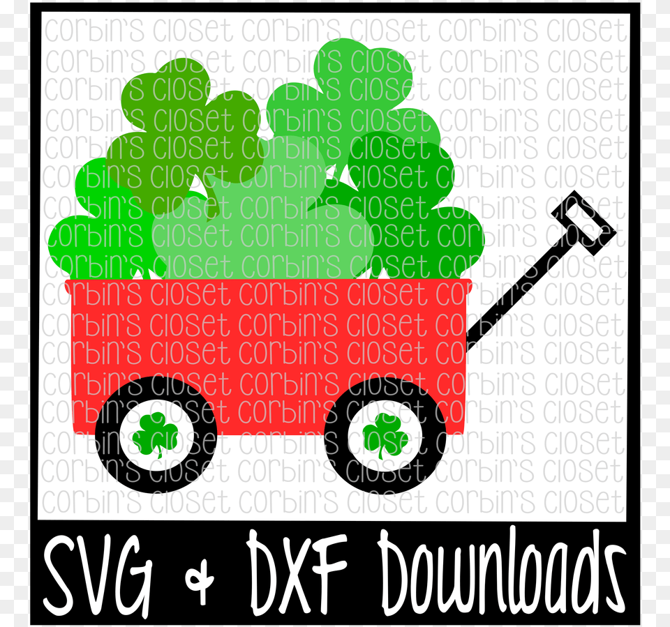Wagon Red Wagon Clover Lucky St Little Brother Biggest Fan Football Svg, Transportation, Vehicle Free Transparent Png