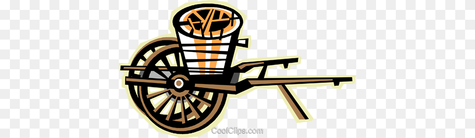 Wagon Royalty Vector Clip Art Illustration, Cannon, Weapon, Wheel, Vehicle Png