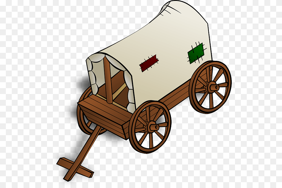 Wagon Train Clip Art, Vehicle, Transportation, Wheel, Machine Png Image