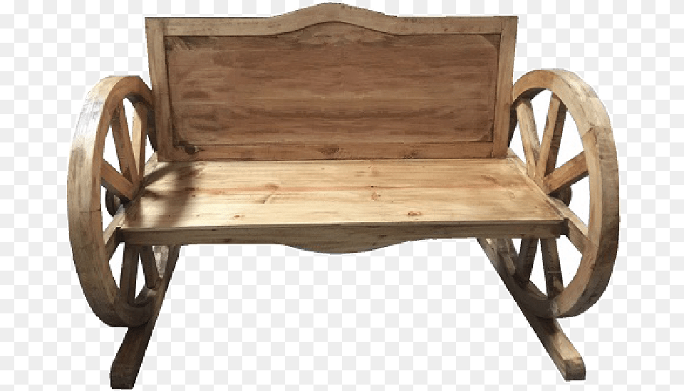 Wagon Wheel Bench Bench, Furniture, Machine, Crib, Infant Bed Png Image