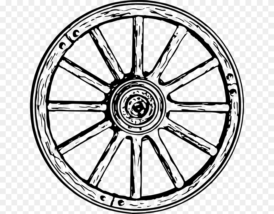 Wagon Wheel Drawing Computer Icons, Gray Free Transparent Png