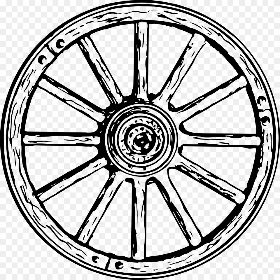 Wagon Wheel Icons, Gray Free Transparent Png