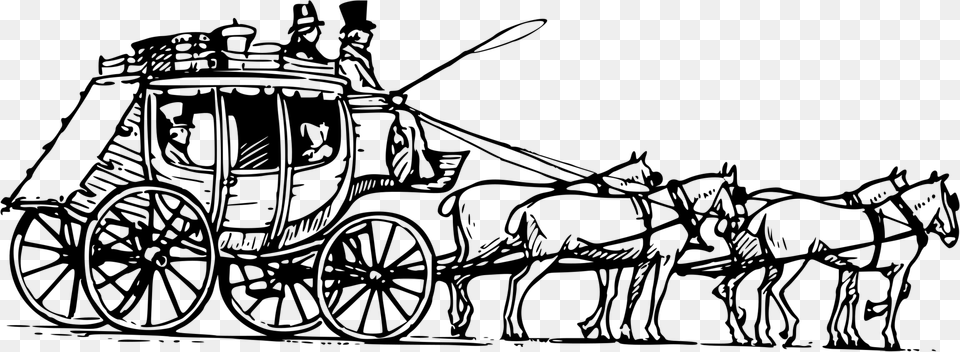 Wagonhorsechariot Horse And Coach Clipart, Gray Free Transparent Png