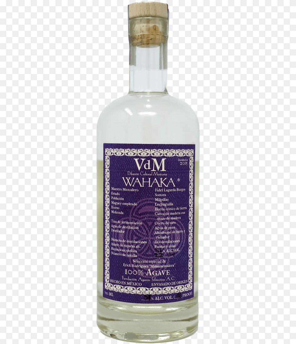 Wahaka Vdm Sonora Lechuguilla Glass Bottle, Alcohol, Beverage, Liquor, Gin Free Transparent Png