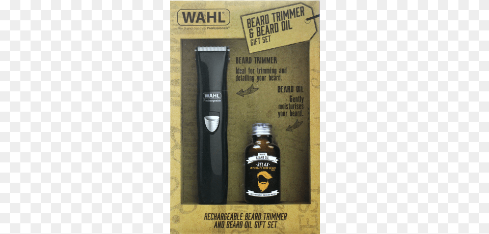Wahl Rechargeable Beard Trimmer Amp Beard Oil Gift Set Wahl Trimmer Gift Set, Bottle, Aftershave, Alcohol, Beer Png