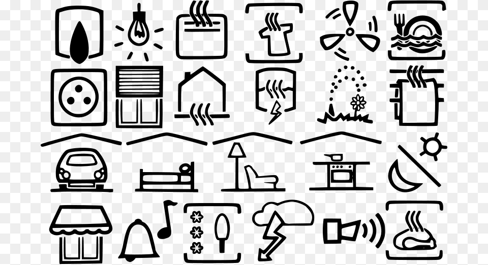 Waielbi Electric Symbols, Gray Free Png