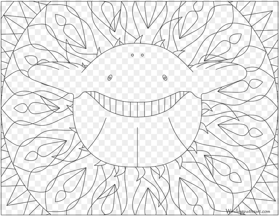 Wailmer Coloring Page, Gray Free Png