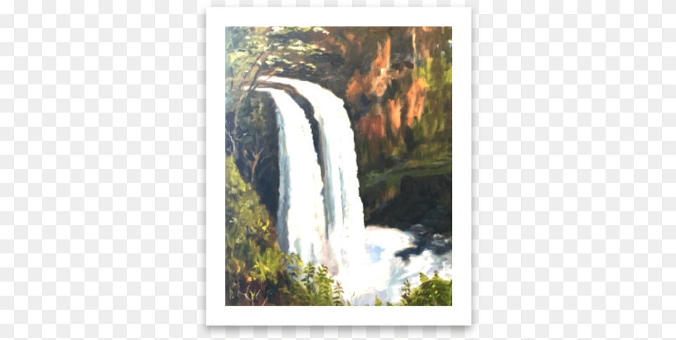 Wailua Waterfall Painting, Nature, Outdoors, Water Free Transparent Png