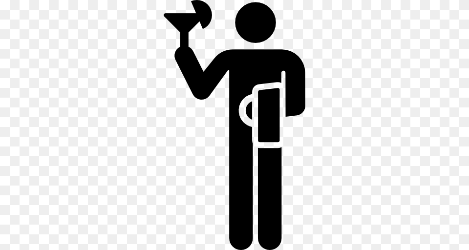 Waiter, Stencil, Silhouette Png