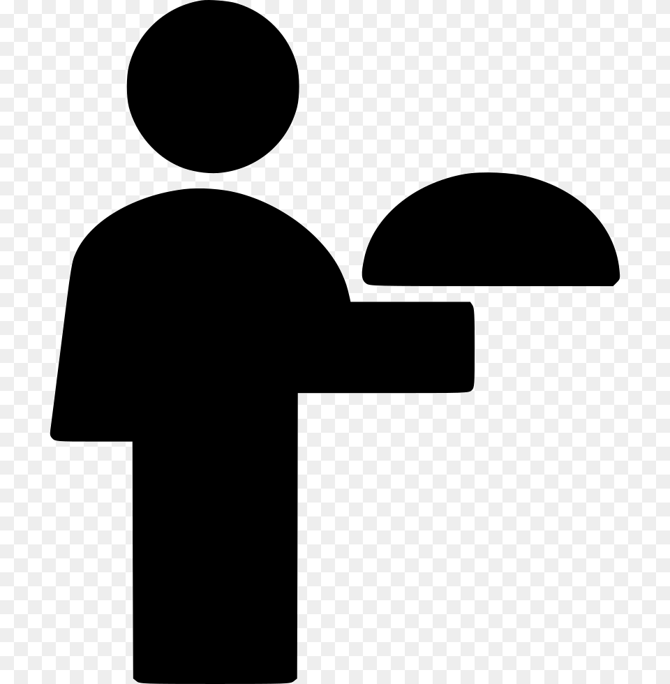 Waiter, Silhouette, Stencil Free Png