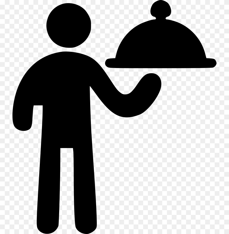 Waiter, Silhouette, Stencil, Smoke Pipe, Sign Png Image