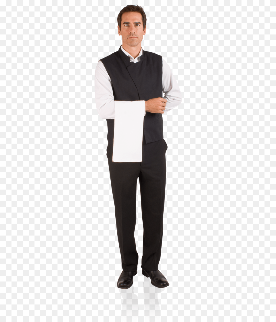 Waiter, Vest, Clothing, Shirt, Person Png