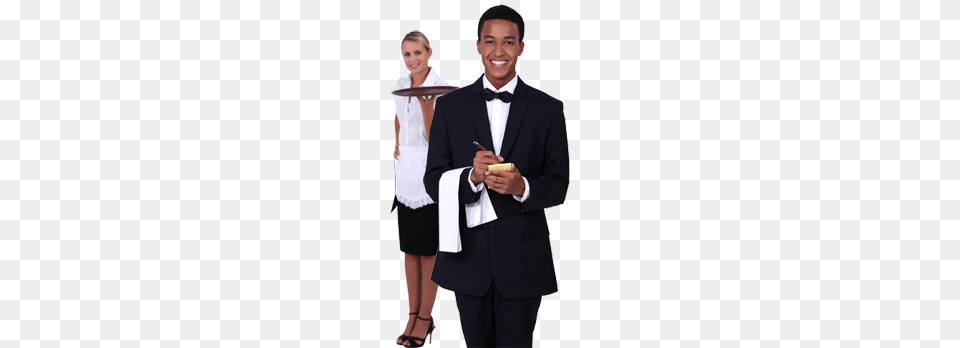 Waiter, Suit, Tuxedo, Clothing, Formal Wear Free Png