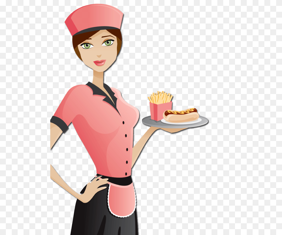 Waiter, Adult, Female, Person, Woman Free Transparent Png
