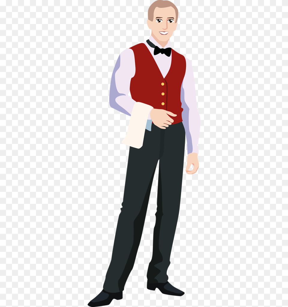 Waiter, Vest, Suit, Clothing, Formal Wear Free Png Download