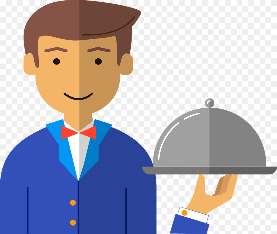Waiter Clipart, Person, Clothing, People, Graduation Free Png Download