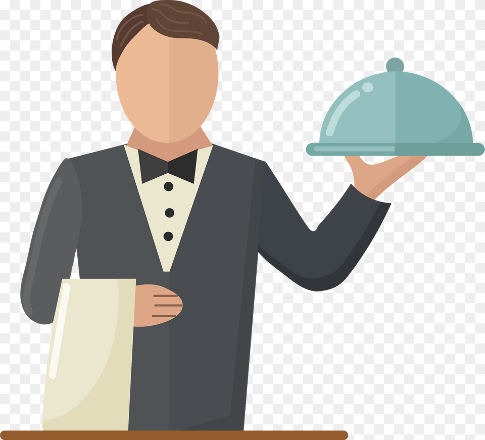 Waiter Clipart, Suit, Clothing, Formal Wear, Hardhat Png