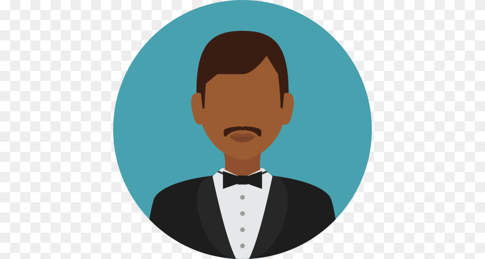 Waiter Icon, Accessories, Tie, Suit, Portrait Free Transparent Png