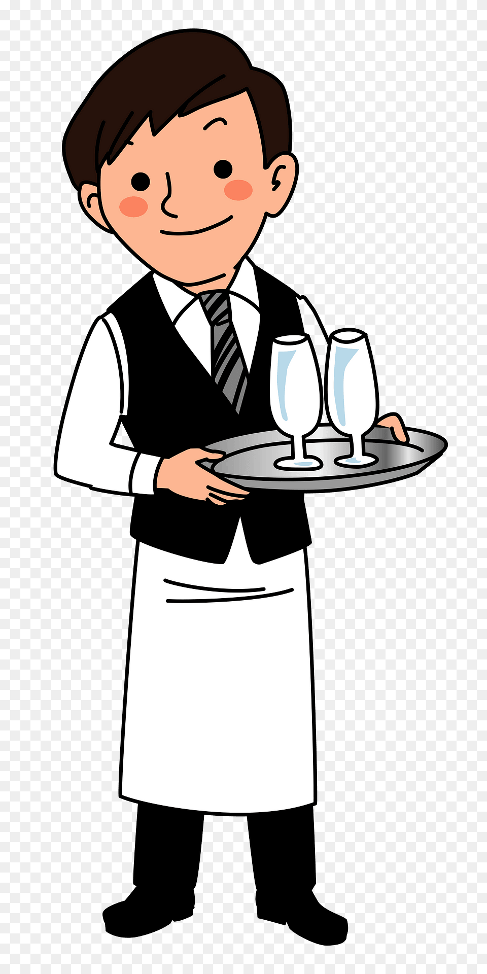 Waiter Man Clipart, Person, Face, Head Free Transparent Png