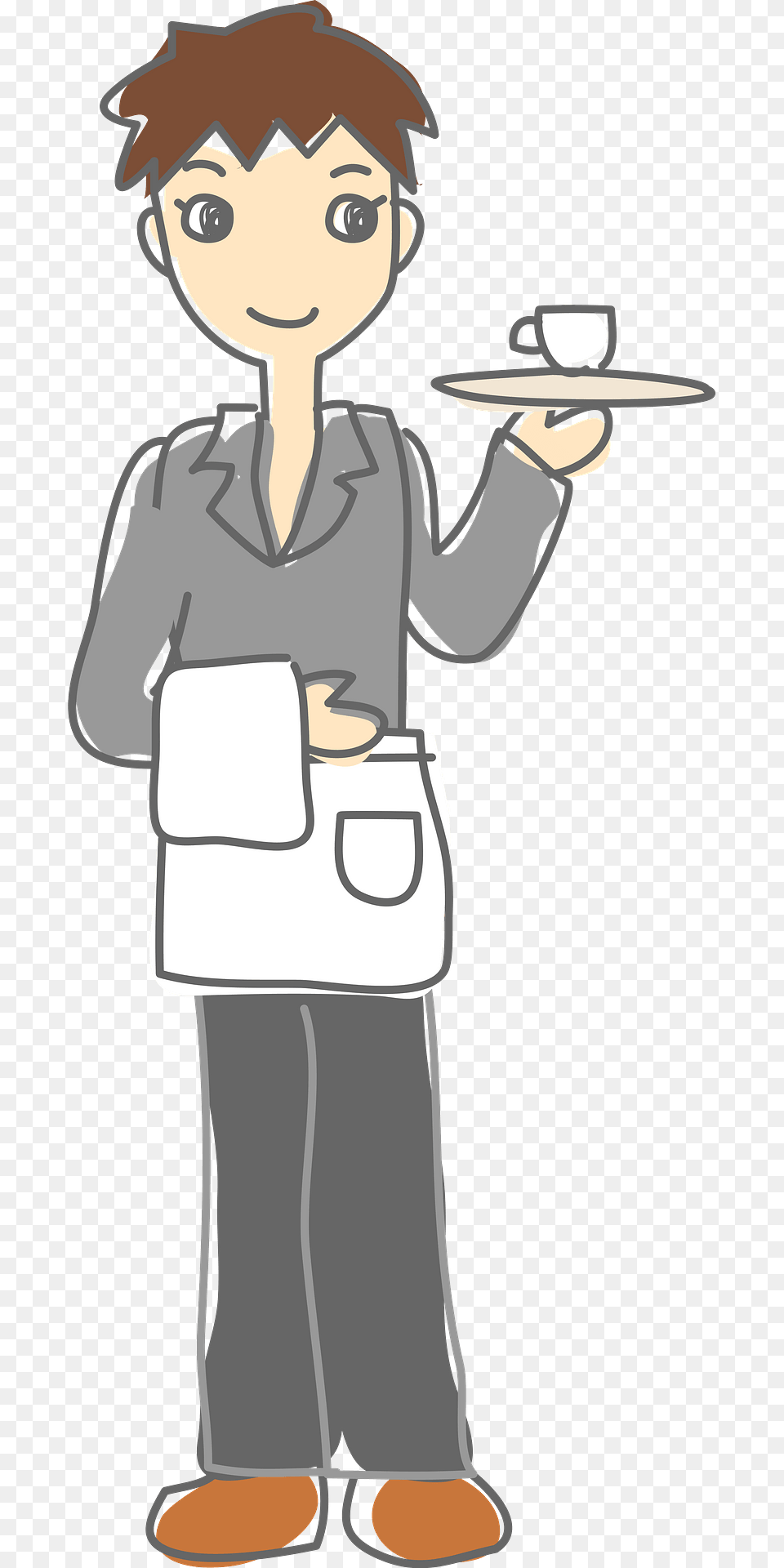 Waiter Man Clipart, Accessories, Bag, Handbag, Person Png