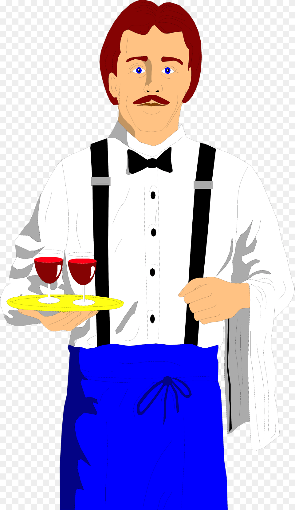 Waiter Waiter Clipart, Accessories, Shirt, Person, Man Free Transparent Png