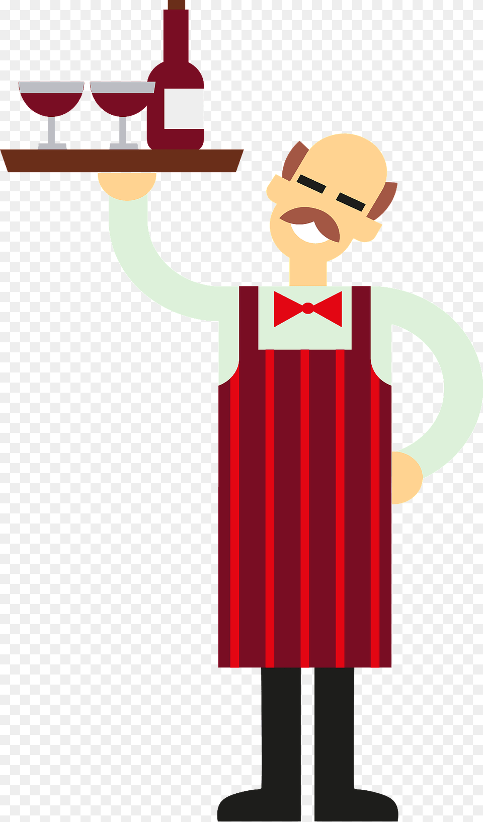 Waiter With Wine Clipart, Person, Head Png Image