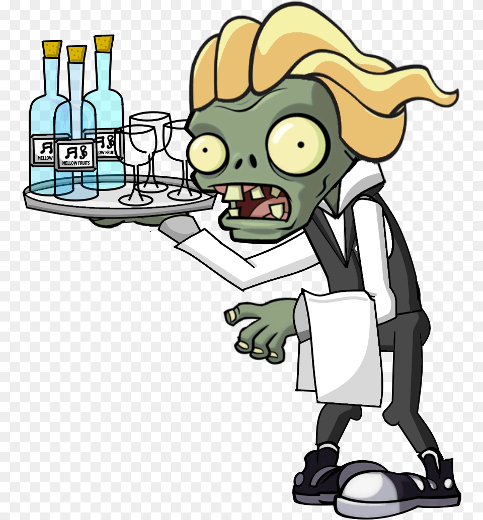 Waiter Zombie Hd Plants Vs Zombies Girl Zombie, Book, Comics, Publication, Cartoon Png Image