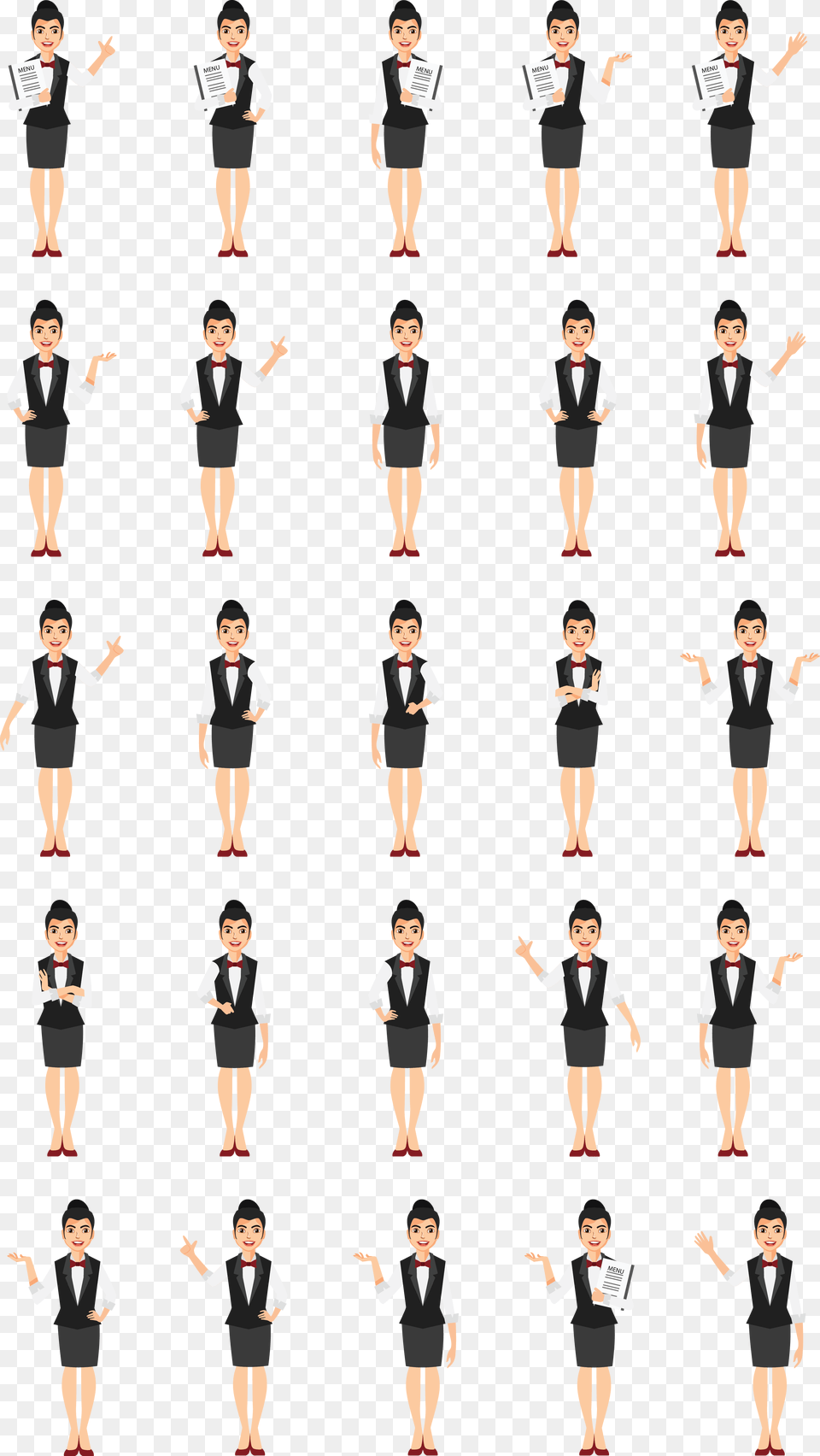 Waiters Woman Girl, Formal Wear, Person, Female, Adult Png