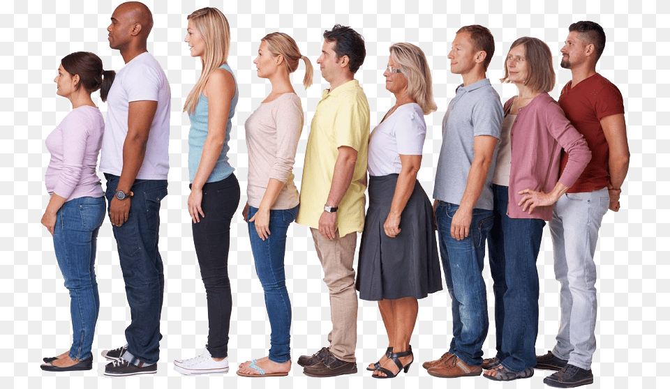 Waiting Line Picture, Jeans, Clothing, Pants, Woman Free Transparent Png