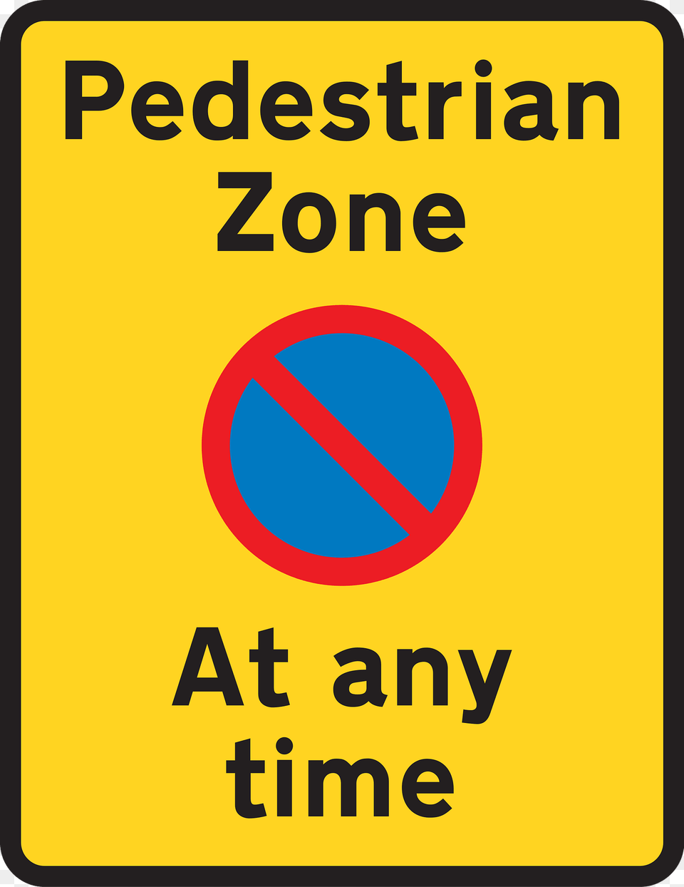 Waiting Restriction Repeater Signs Within The Pedestrian Zone Clipart, Sign, Symbol, Road Sign Free Transparent Png