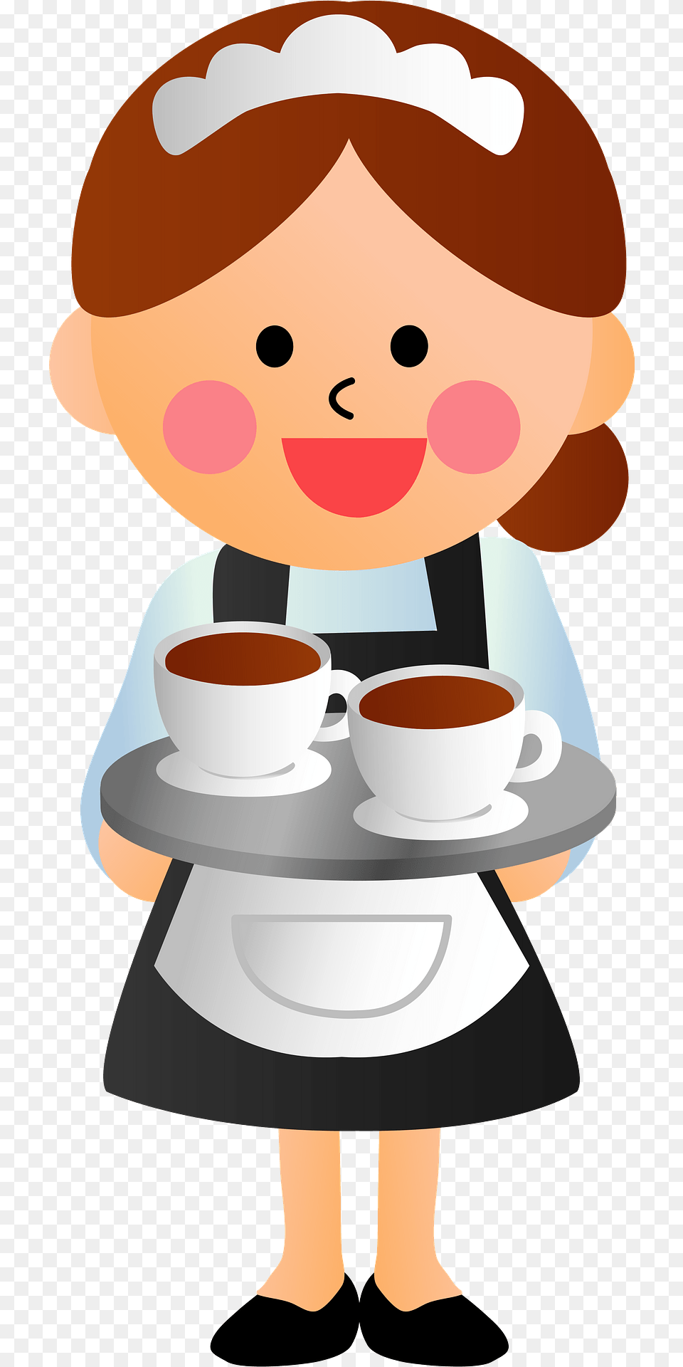Waitress Woman Clipart, Cup, Food, Meal, Baby Png Image