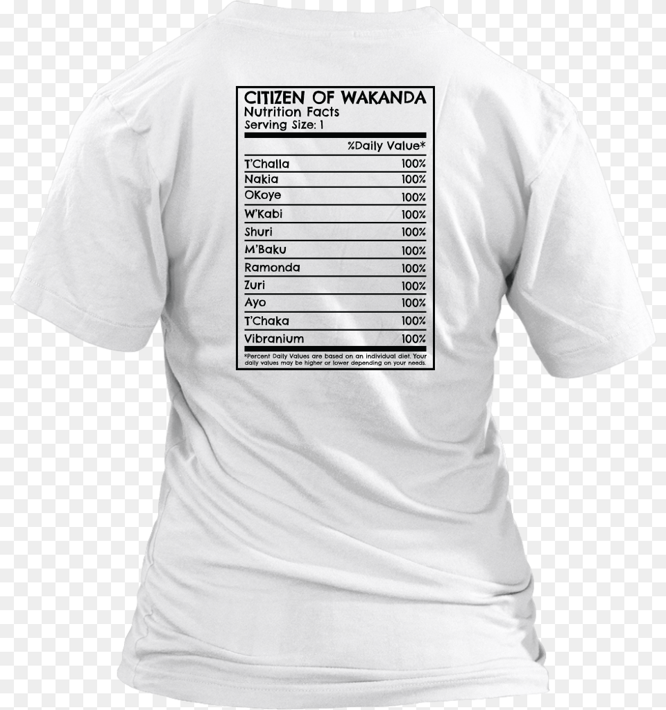 Wakanda Nutrition Monochrome, Clothing, T-shirt, Shirt Png Image