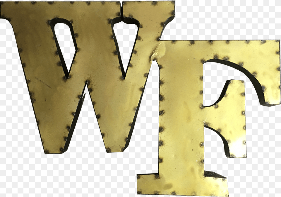 Wake Forest Logo Recycled Metal Dot, Symbol, Text, Person, Cross Png