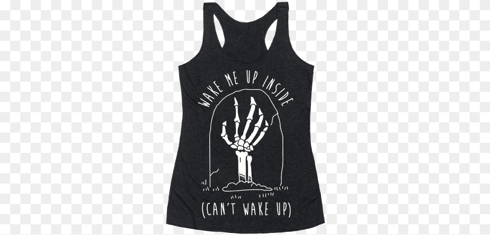 Wake Me Up Inside Racerback Tank Top I M Trying My Best Cat, Clothing, Tank Top, Blackboard Free Png