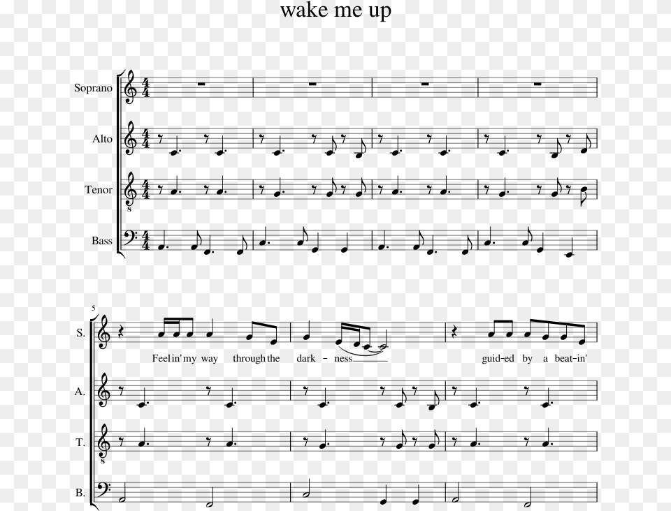 Wake Me Up Sheet Music 1 Of 9 Pages Handel Hornpipe String Quartet, Gray Free Transparent Png