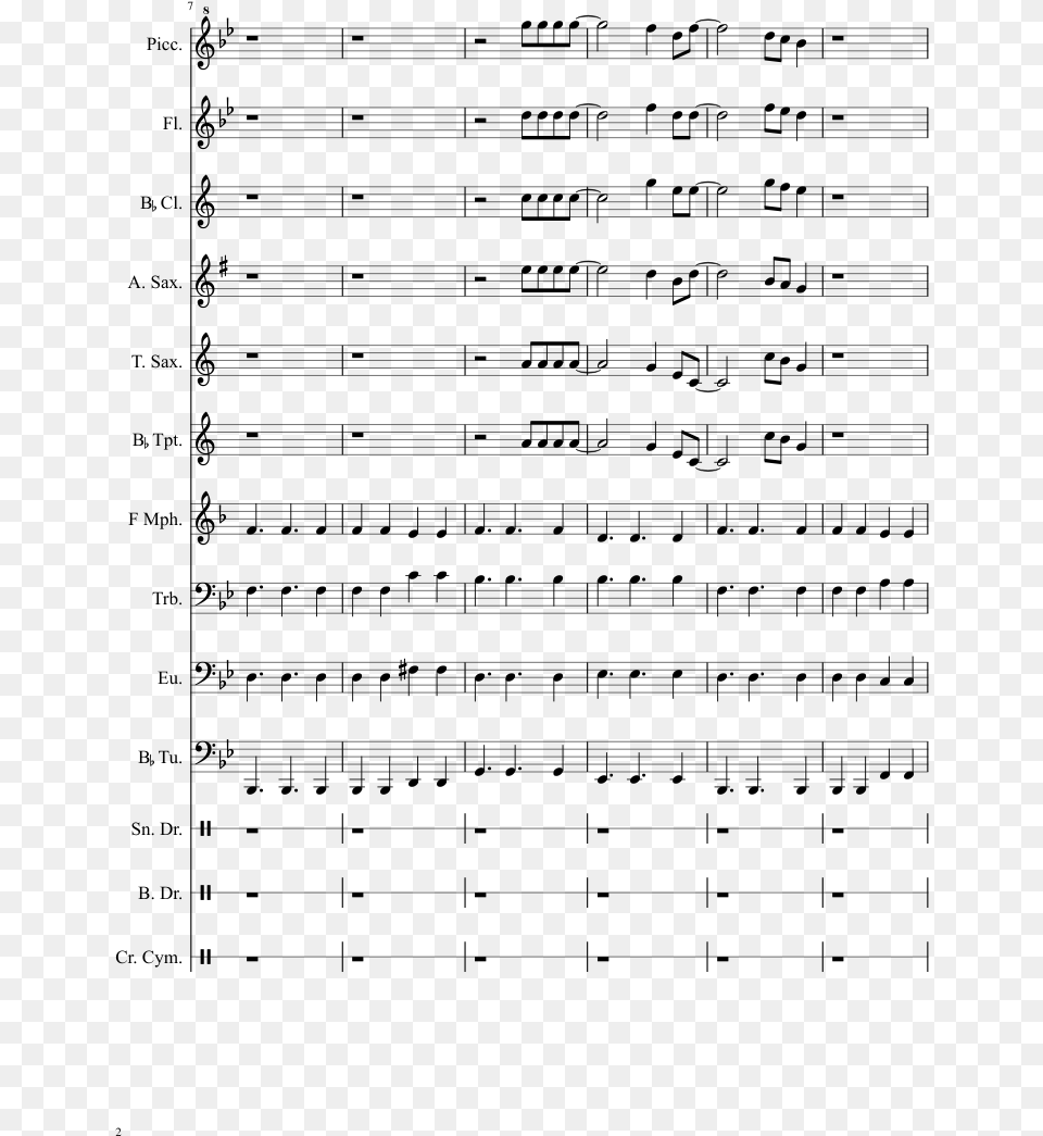 Wake Me Up Sheet Music Composed By Avicci 2 Of 9 Pages Clarinet Concert Eb Scale, Gray Free Png