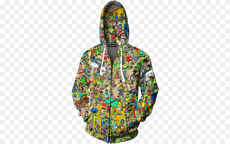 Waldo Borgore Hoodie, Jacket, Clothing, Coat, Sweatshirt Png Image