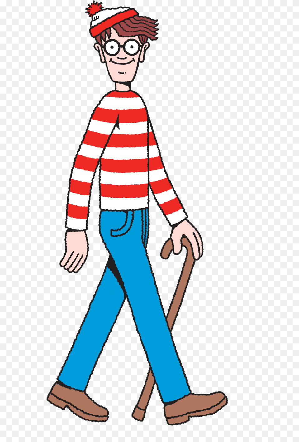 Waldo Where39s Waldo No Background, Clothing, Long Sleeve, Pants, Person Free Png