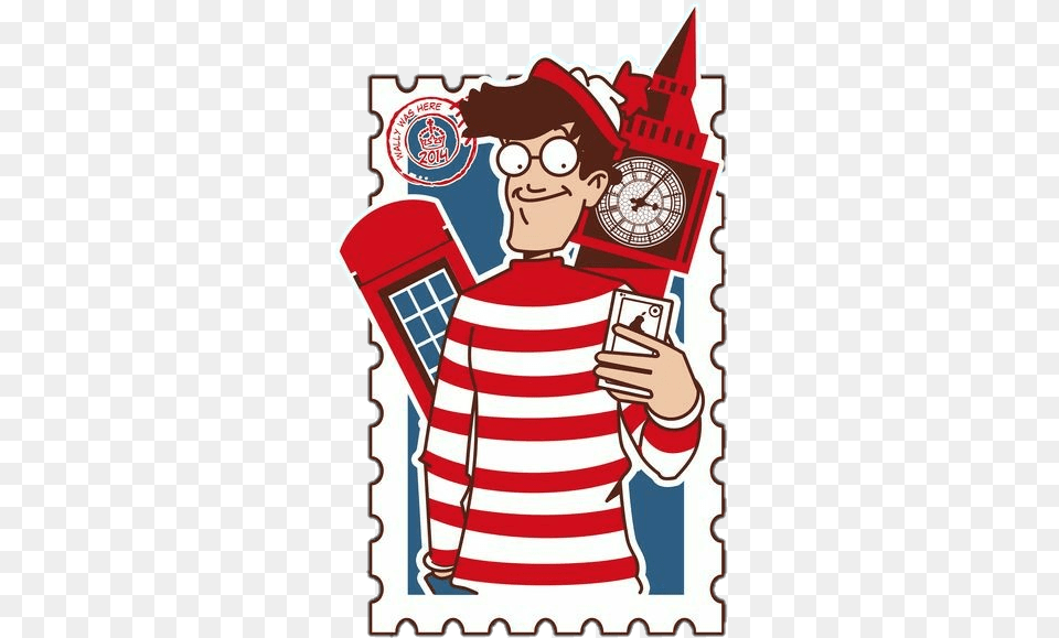 Waldo Whereswaldo Multicolor Travel Cartoon, Postage Stamp, Scoreboard Free Transparent Png