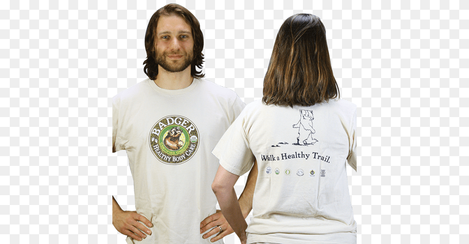 Walk A Healthy Trail Organic T Shirt Organic T Shirt, Clothing, T-shirt, Adult, Person Png Image