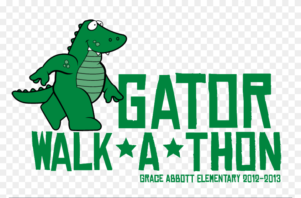 Walk A Thon Grace Abbott Pto, Green, Animal, Crocodile, Reptile Png