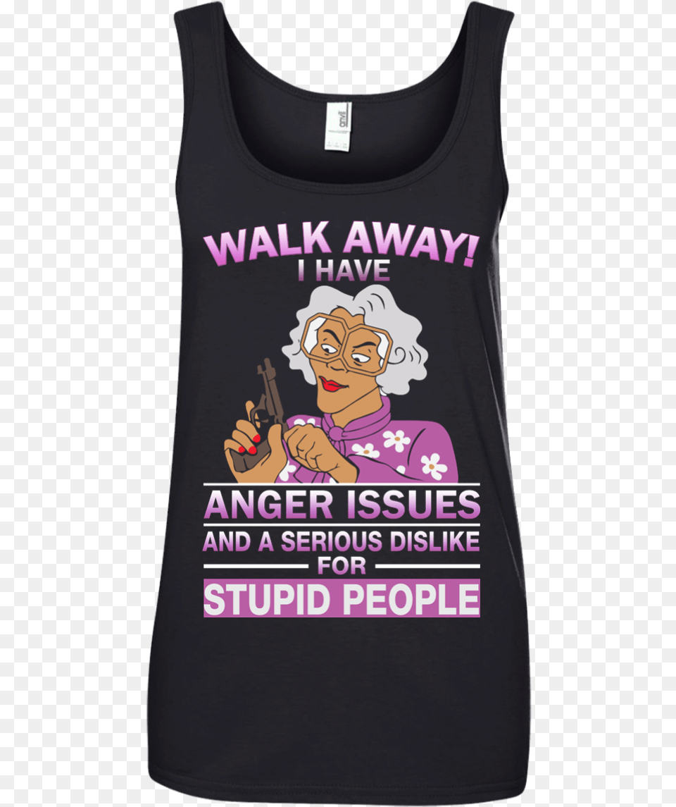 Walk Away I Have Anger Issues Dislike Shirt She Lived Happily Ever After Disney Shirt, Clothing, Tank Top, Baby, Person Free Png
