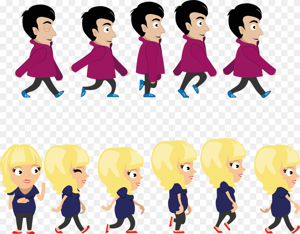 Walk Cycle Walk Cycle Animation, Publication, Book, Comics, Person Png