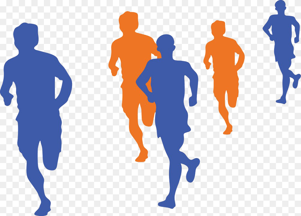 Walk Hd Image Running Finish Line Silhouette, Adult, Male, Man, Person Png